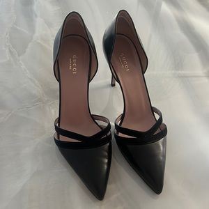 Gucci leather suede heels